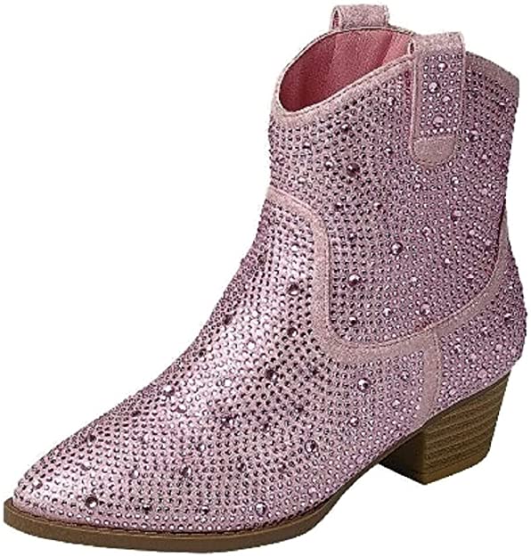 Kids Rhinestone Booties