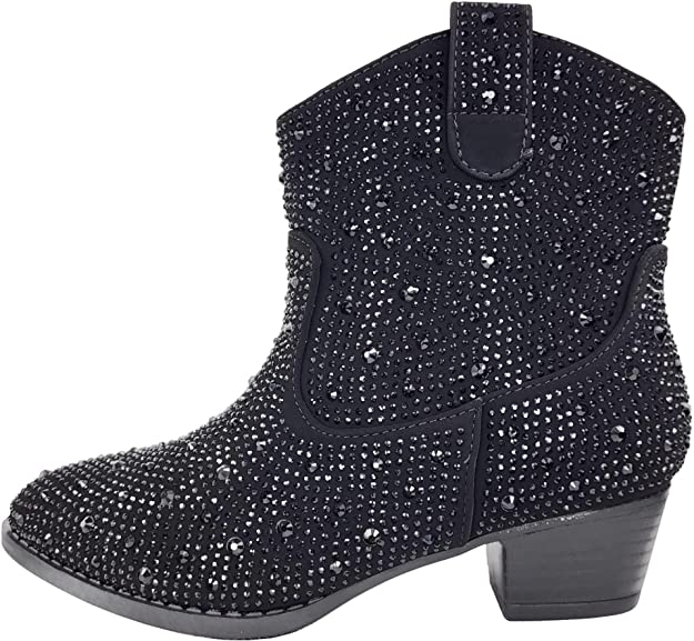 Kids Rhinestone Booties