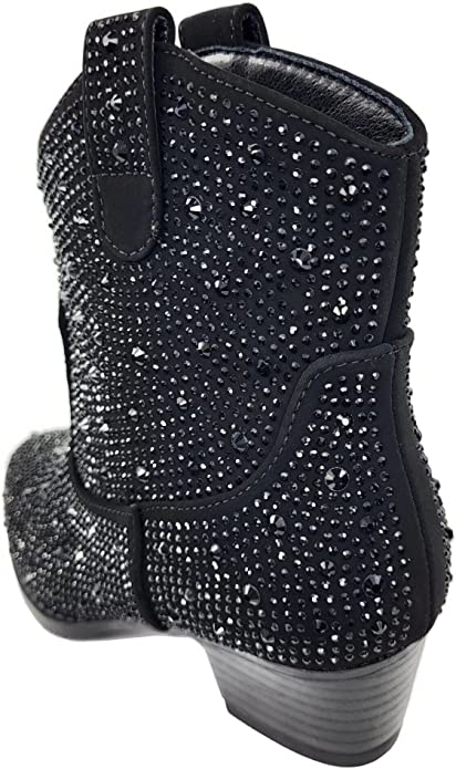 Kids Rhinestone Booties