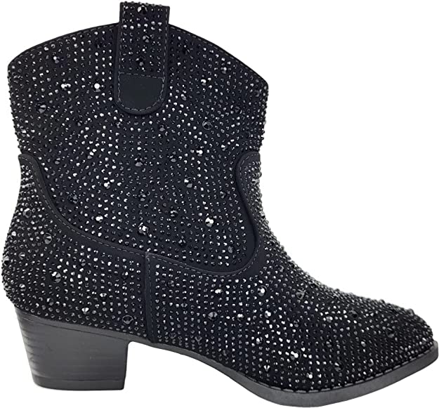 Kids Rhinestone Booties