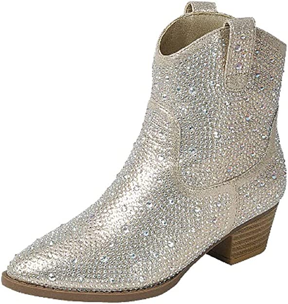Kids Rhinestone Booties