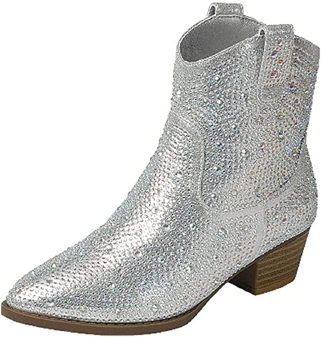 Kids Rhinestone Booties